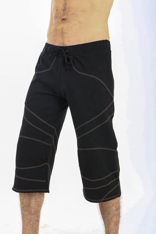 Cathalem Crazy Yoga Mens Travel Pants Print Pockets Shorts Yoga