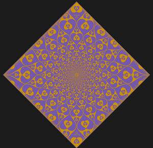 Purple w/ Gold Print